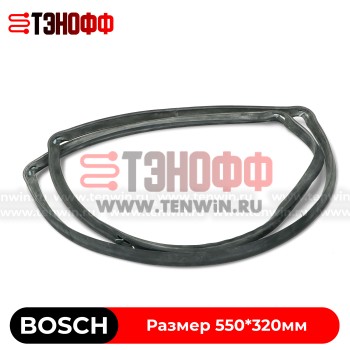 Уплотнитель двери (550x320мм) BOSCH 00661501 духового шкафа (8 крючков крепления)